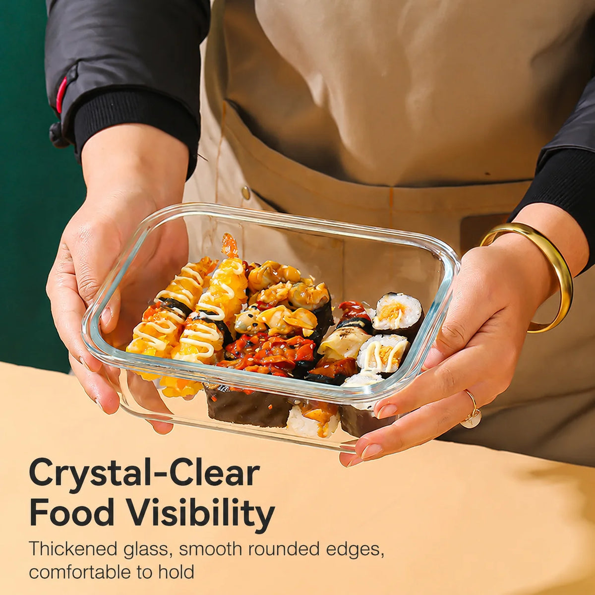 Divided Glass Meal Prep Containers