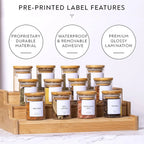 Glass Spice Jars with Bamboo Lids