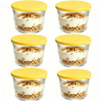 Ribbed Glass Prep Bowls with Lids