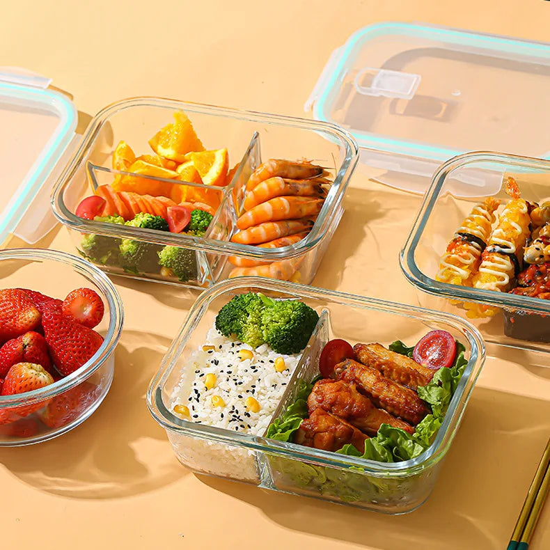 Divided Glass Meal Prep Containers