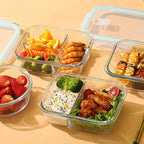 Divided Glass Meal Prep Containers
