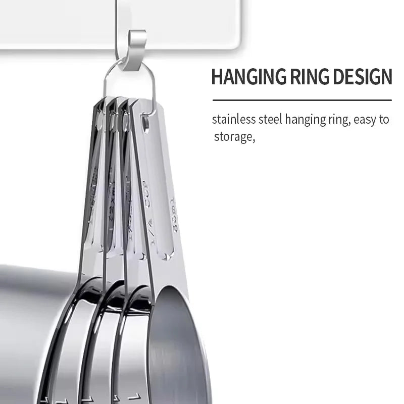 Stainless Steel Measuring Cup & Spoon Set