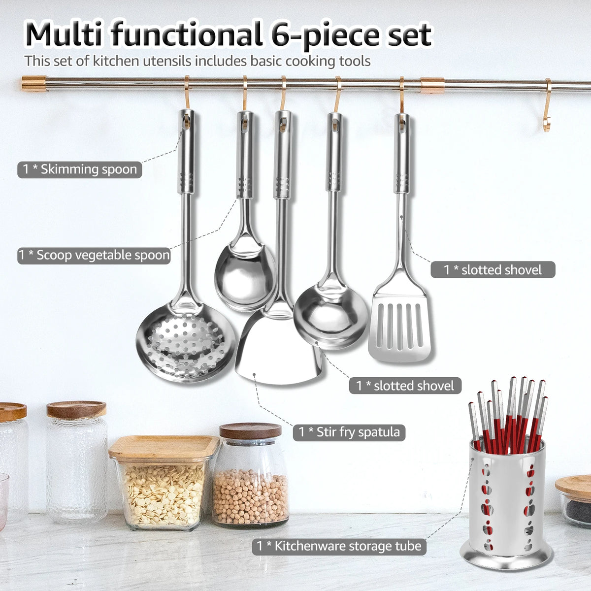 Stainless Steel Everyday Cooking Utensil Set