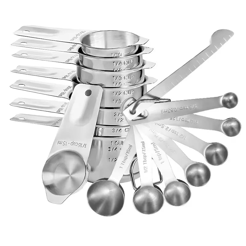 Stainless Steel Measuring Cup & Spoon Set