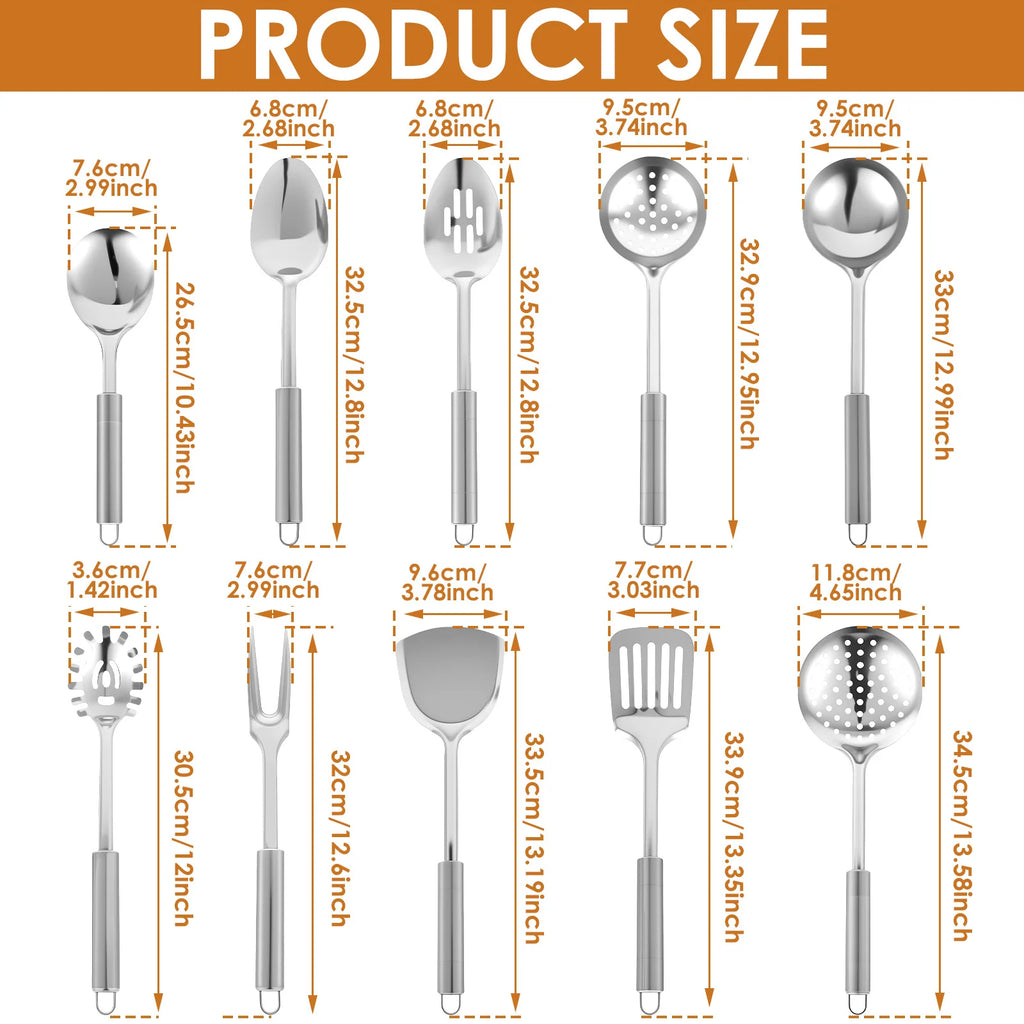 Stainless Steel Everyday Cooking Utensil Set