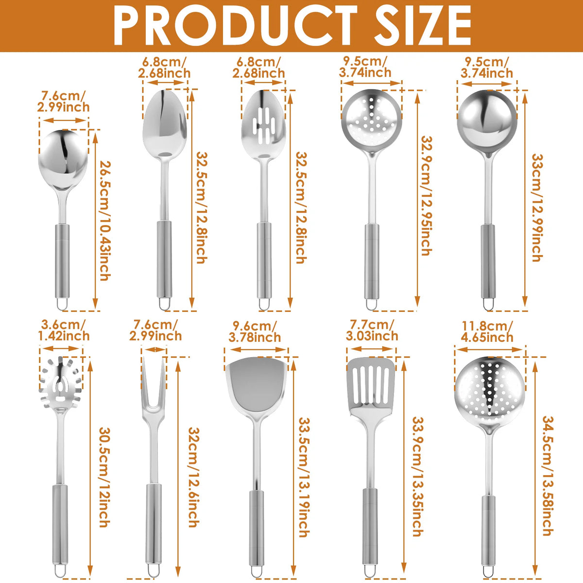 Stainless Steel Everyday Cooking Utensil Set