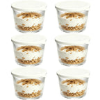 Ribbed Glass Prep Bowls with Lids