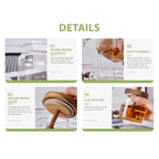 Glass Honey Jar with Wooden Dipper