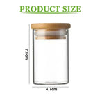 Glass Spice Jars with Bamboo Lids