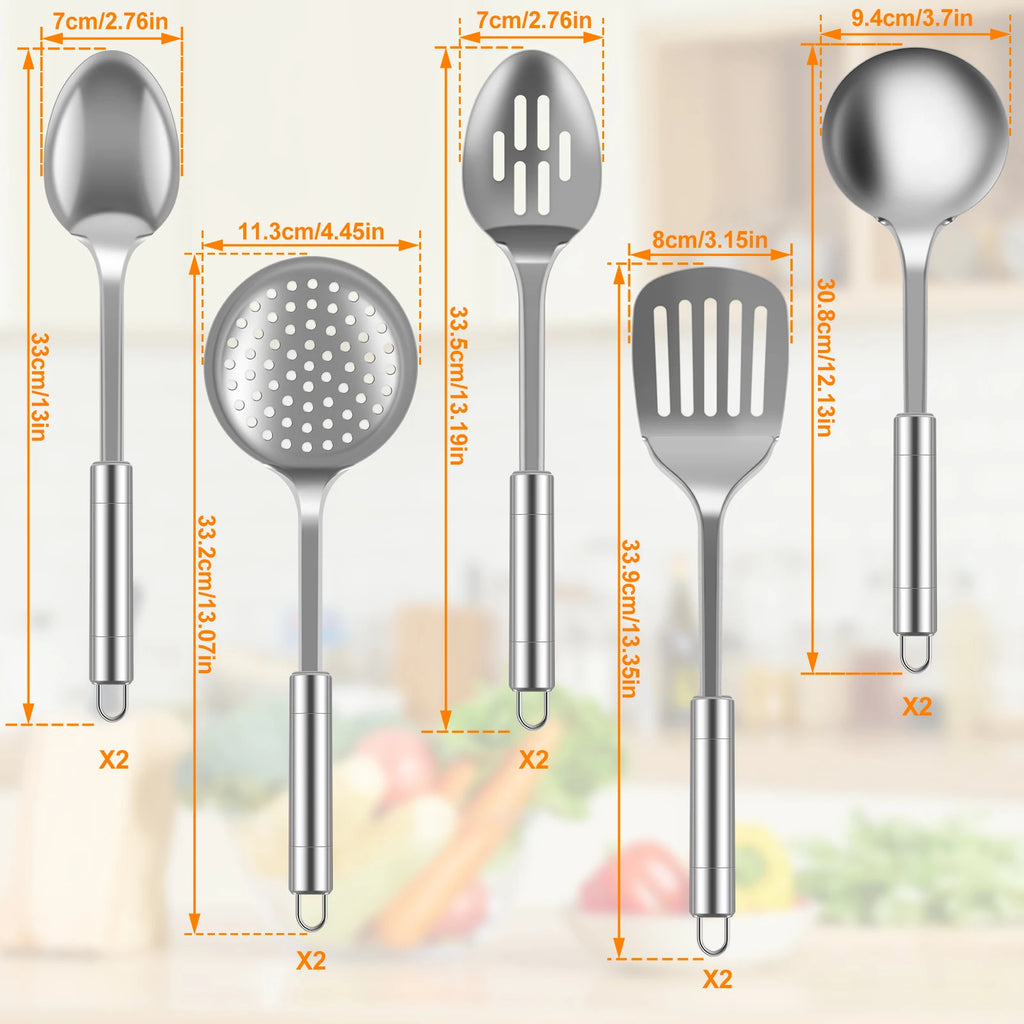 Stainless Steel Everyday Cooking Utensil Set