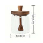 Glass Honey Jar with Wooden Dipper