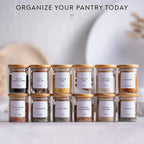 Glass Spice Jars with Bamboo Lids