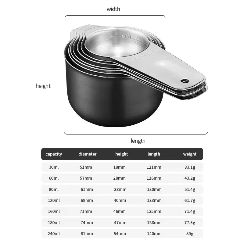Stainless Steel Measuring Cup & Spoon Set