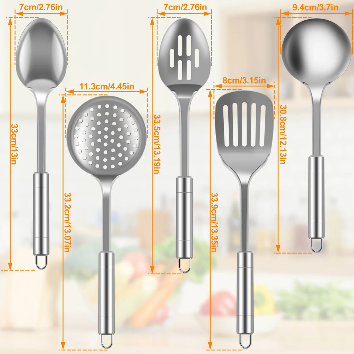 Stainless Steel Everyday Cooking Utensil Set