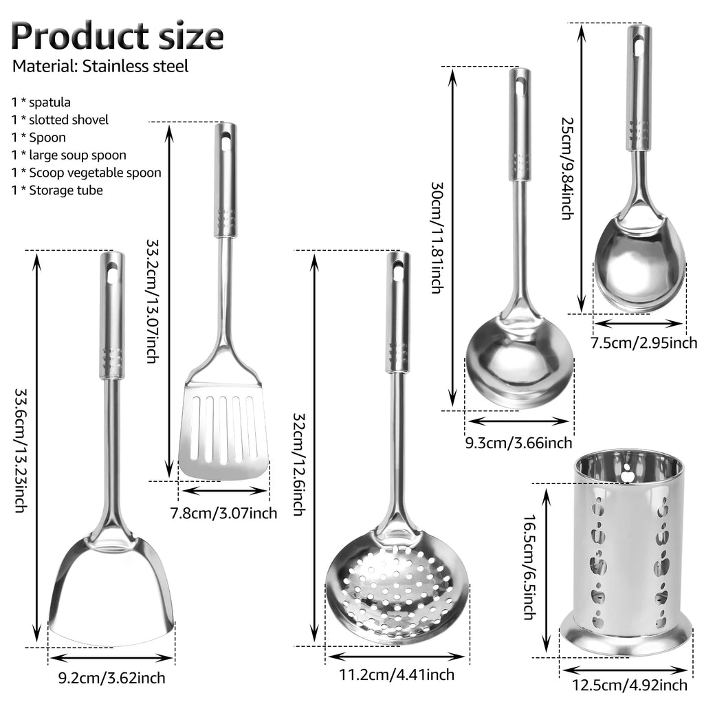 Stainless Steel Everyday Cooking Utensil Set