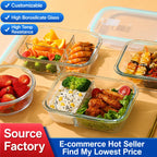 Divided Glass Meal Prep Containers