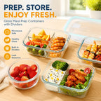 Divided Glass Meal Prep Containers