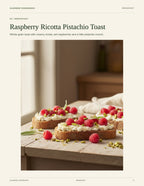 Raspberry Ricotta Pistachio Toast — recipe page from the Diabetic-Friendly Favorites cookbook