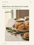 Baked Pears with Walnut-Oat Crumble — dessert recipe page from the Diabetic-Friendly Favorites cookbook