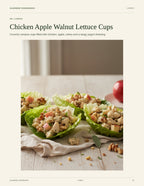 Chicken Apple Walnut Lettuce Cups — recipe page from the Diabetic-Friendly Favorites cookbook