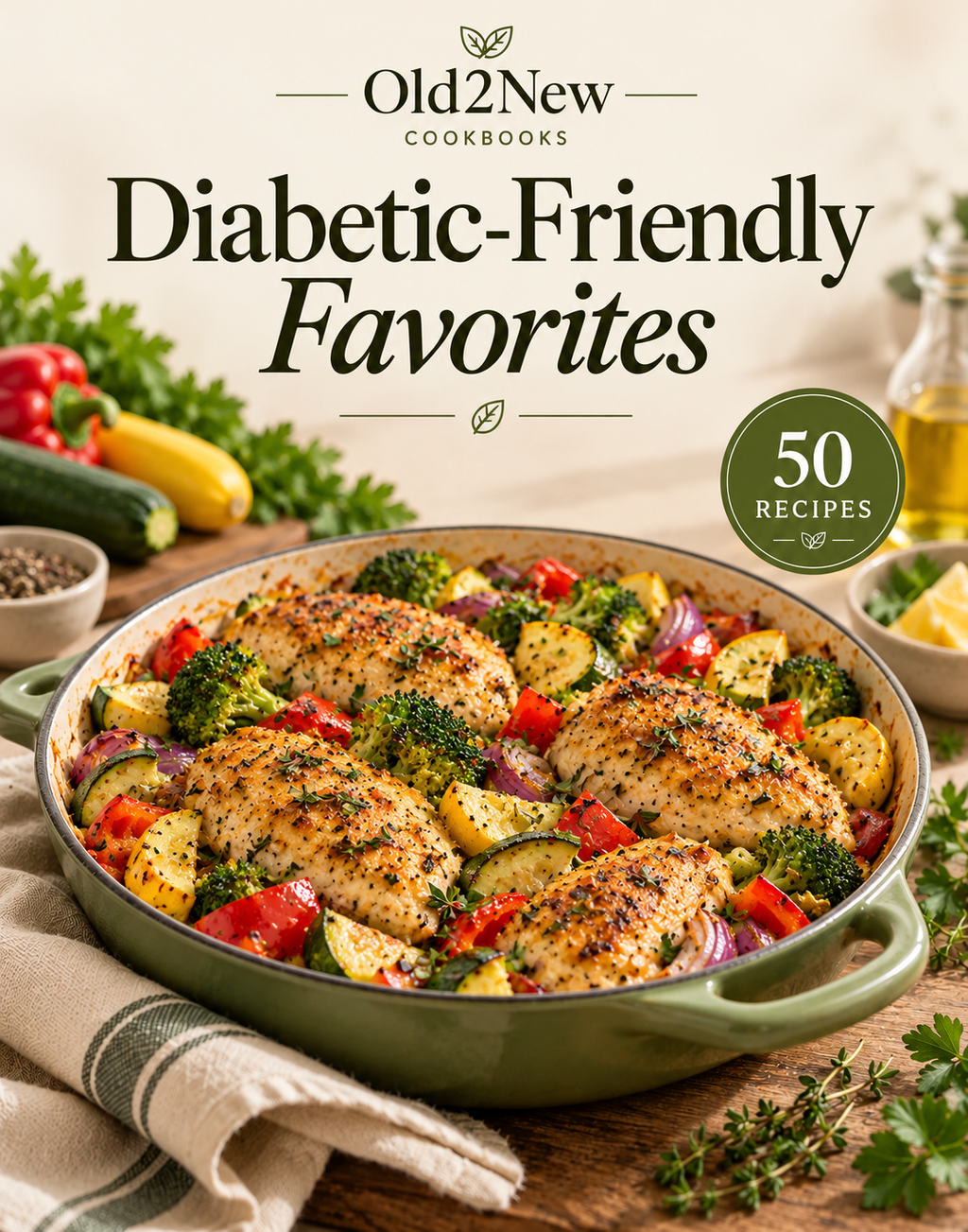 Old2New Diabetic-Friendly Favorites 50 Recipe Digital Cookbook