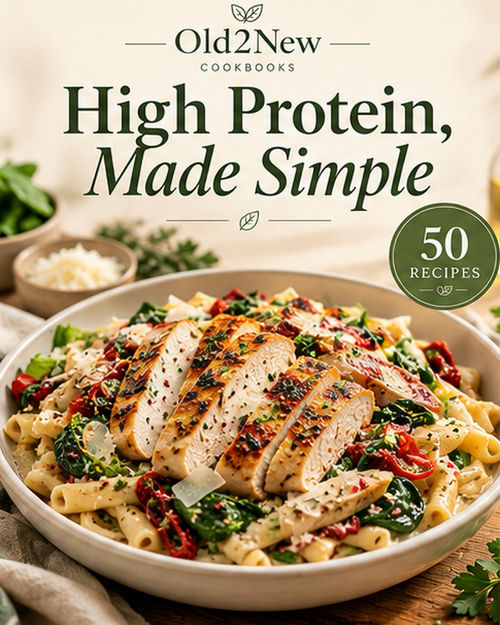 High Protein, Made Simple — 50-Recipe Digital Cookbook by Old2New Cookbooks